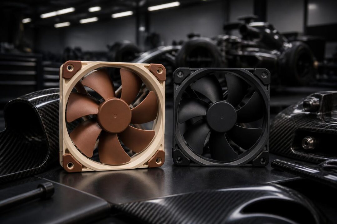 découvrez comment créer des versions noires des ventilateurs beige de noctua, un défi technique aussi complexe que la modification de la couleur d'une pièce en fibre de carbone en formule 1.