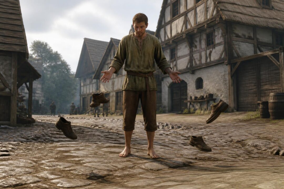 découvrez pourquoi vos chaussures ont mystérieusement disparu dans kingdom come deliverance 2 et comment pc gamer est apparemment à l'origine de ce bug surprenant.
