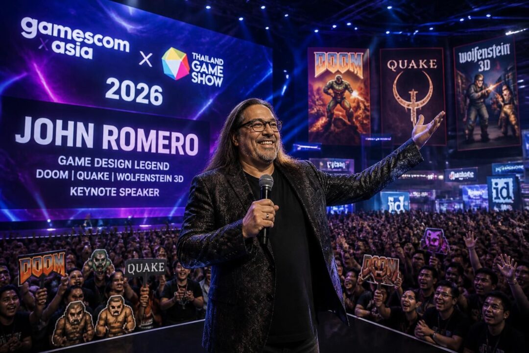john romero sera la tête d'affiche de gamescom asia x thailand game show 2026, marquant une expansion majeure de cet événement incontournable du jeu vidéo en asie.