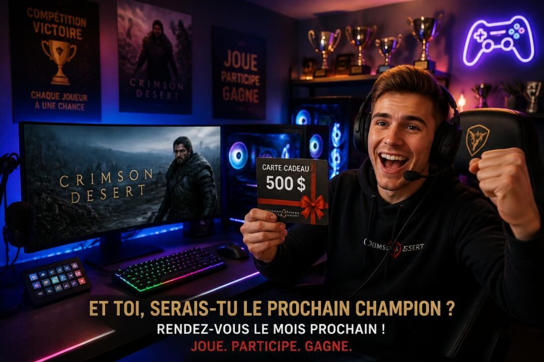 découvrez comment un joueur pc a gagné 500 $ en partageant sa vidéo exceptionnelle de crimson desert. participez vous aussi le mois prochain pour tenter votre chance et gagner !