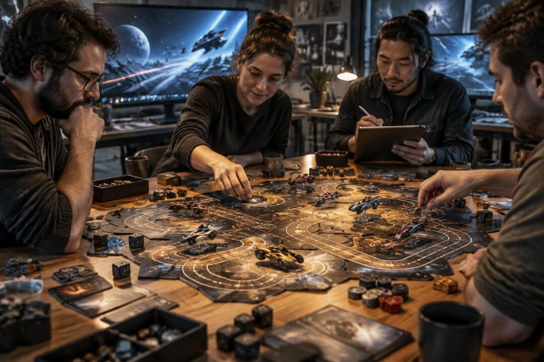 les développeurs de star wars galactic racer ont transformé sa progression roguelite en jeu de société pour la tester et l’affiner.